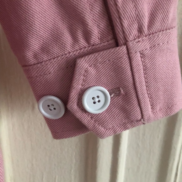 NWT JCrew Pink Pea Coat in heavyweight cotton twill Sz 00P - Picture 7 of 10